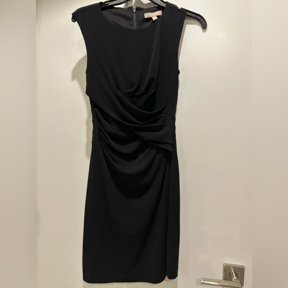 Banana Republic Black Strapless Draped Cocktail Dress